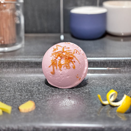 Energise Bath bomb (Lemon, Ginger, Orange & Avocado Oil)